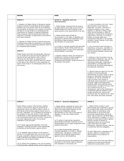 Article 5 - Equality and non- discrimination Article 4