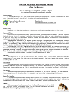 7th Grade Advanced Mathematics Policies
