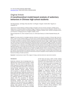A transtheoretical model-based analysis of sedentary behaviors in