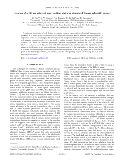 Creation of arbitrary coherent superposition states by stimulated