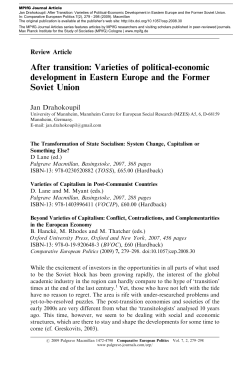 After transition: Varieties of political