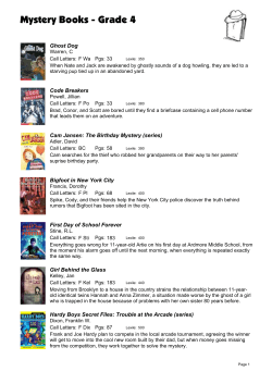 Mystery Books - Grade 4