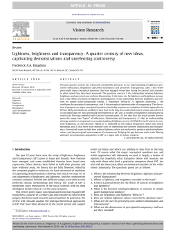 Lightness, brightness and transparency: A quarter century of new