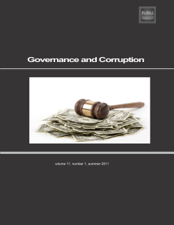Governance and Corruption