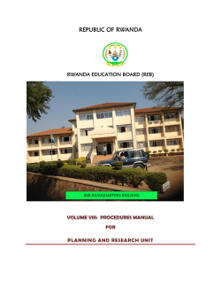 procedures manual for Planning and Research