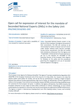 Open caM for expression of interest for the mandate of Seconded