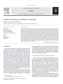 Sequence and timing of conditions on early Mars