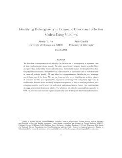 Identifying Heterogeneity in Economic Choice and Selection Models