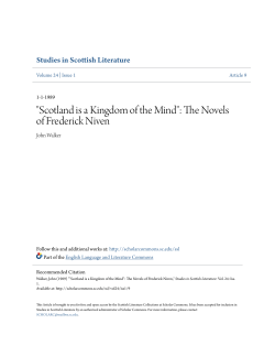 The Novels of Frederick Niven