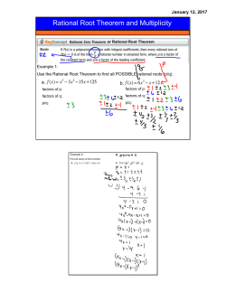 Rational Root Theorem and Multiplicity