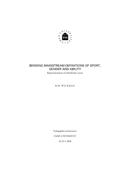 bending mainstream definitions of sport