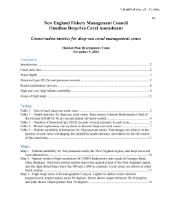 New England Fishery Management Council Omnibus Deep