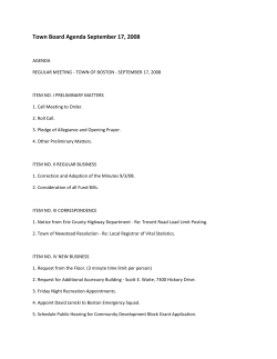 Town Board Agenda September 17, 2008