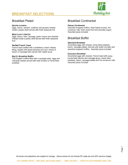 breakfast selections - Holiday Inn Midland
