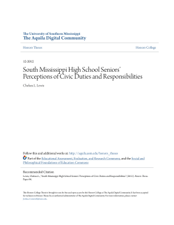 South Mississippi High School Seniors&acirc;&bull;Ž Perceptions of Civic