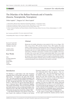 The Dilaridae of the Balkan Peninsula and of Anatolia (Insecta