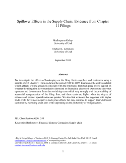 Spillover Effects in the Supply Chain: Evidence