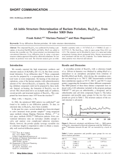 Ab initio Structure Determination of Barium Periodate, Ba5I2O12