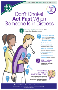 CHOKING IS THE #4 CAUSE OF UNINTENTIONAL DEATH. 2b 2d