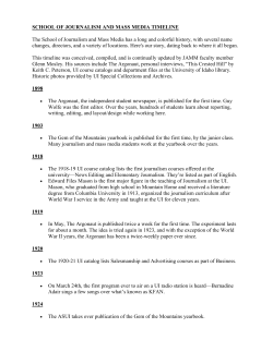 Timeline - University of Idaho