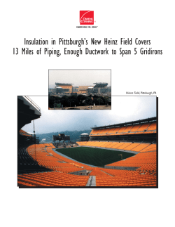 Insulation in Pittsburgh`s New Heinz Field Covers 13 Miles of Piping