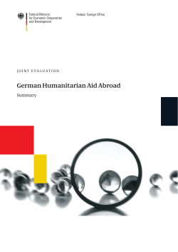 German Humanitarian Aid Abroad