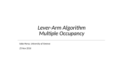 Lever-Arm Algorithm Multiple Occupancy