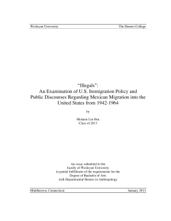 "Illegals": An Examination of US Immigration Policy