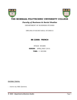 THE MOMBASA POLYTECHNIC UNIVERSITY COLLEGE