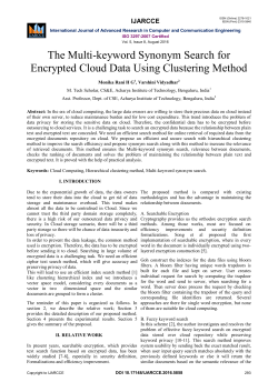 The Multi-keyword Synonym Search for Encrypted Cloud Data Using