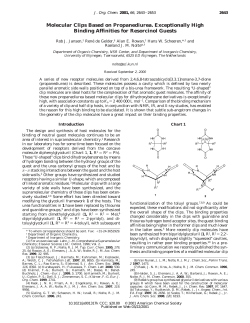 Molecular Clips Based on Propanediurea. Exceptionally High