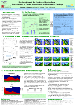 Deglaciation of the Northern Hemisphere