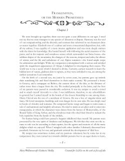 Frankenstein Chapter 2