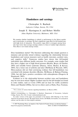 Handedness and earnings