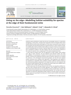 Living on the edge&mdash;Modelling habitat suitability for species at the