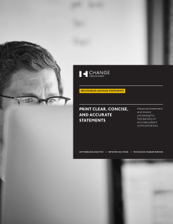 PRINT CLEAR, CONCISE, AND ACCURATE STATEMENTS