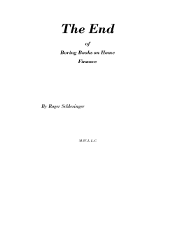 The End - Mortgage Minute Guy