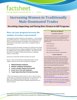 Increasing Women in Traditionally Male