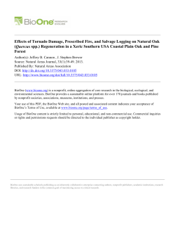 Effects of Tornado Damage, Prescribed Fire, and