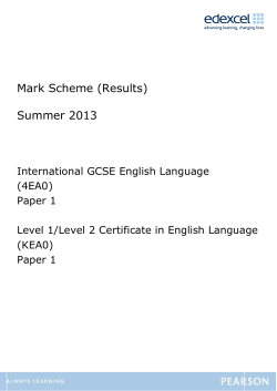 Mark Scheme (Results) Summer 2013 - Edexcel