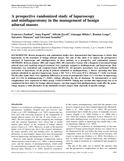 A prospective randomized study of laparoscopy and minilaparotomy