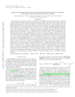 The Star Formation Rate and Gas Surface Density Relation in the
