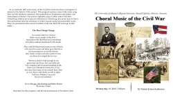 Choral Music of the Civil War Program