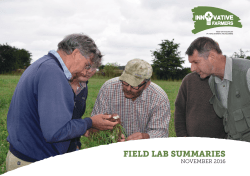field lab summaries - Innovative Farmers