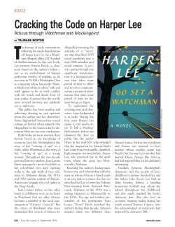 Cracking the Code on Harper Lee