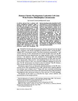 Human Chronic M yelogenous Leukemia Cell-Line