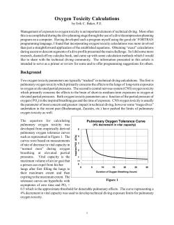 Oxygen Toxicity Calculations