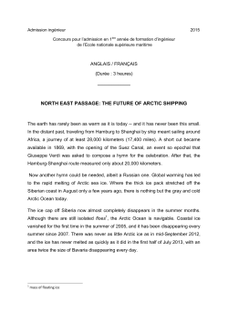 north east passage: the future of arctic shipping
