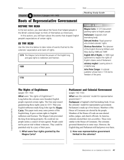 Roots of Representative Government