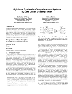 High-Level Synthesis of Asynchronous Systems by Data